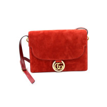 Gucci Tracolla Pelle Scamosciata Rossa