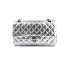 Chanel Classica 25 Pelle Argento