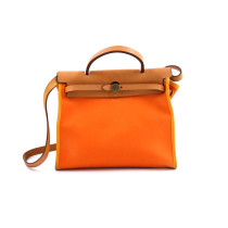 Hermes Herbag Tela e Pelle Arancio