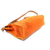 Hermes Herbag Tela e Pelle Arancio