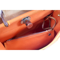 Hermes Herbag Tela e Pelle Arancio