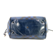 Burberry Shopping Tela Blu e Marrone