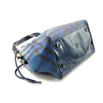 Burberry Shopping Tela Blu e Marrone