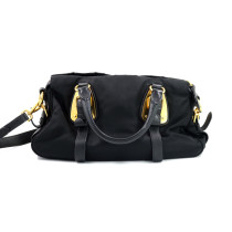 Prada Shopping Tela e Pelle Nera