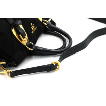 Prada Shopping Tela e Pelle Nera