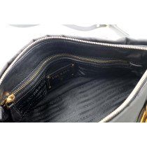 Prada Shopping Tela e Pelle Nera