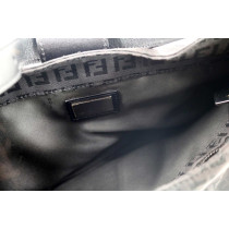 Fendi Shopping Tela e Pelle Nera