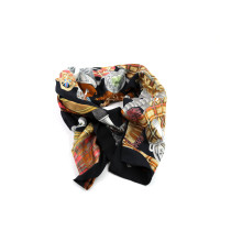 Hermes Foulard Scotland Seta Nero e Arancio