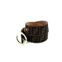 Fendi Cintura Zucca e Pelle Marrone