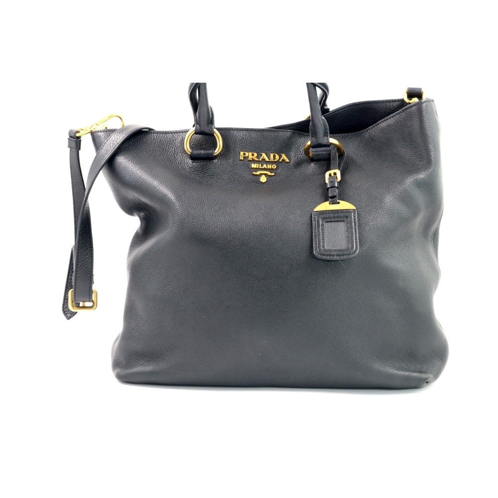 Prada Shopping Tote Cuir Noir