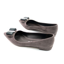 Ferragamo Ballerine Camoscio Marrone