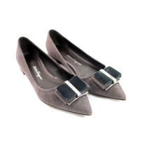 Ferragamo Ballerine Camoscio Marrone