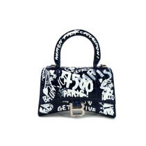 Balenciaga HourGlass XS Graffiti Pelle Blu