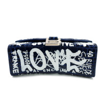 Balenciaga HourGlass XS Graffiti Pelle Blu