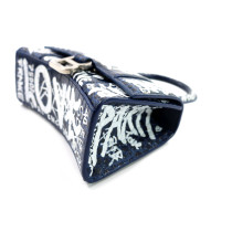 Balenciaga HourGlass XS Graffiti Pelle Blu