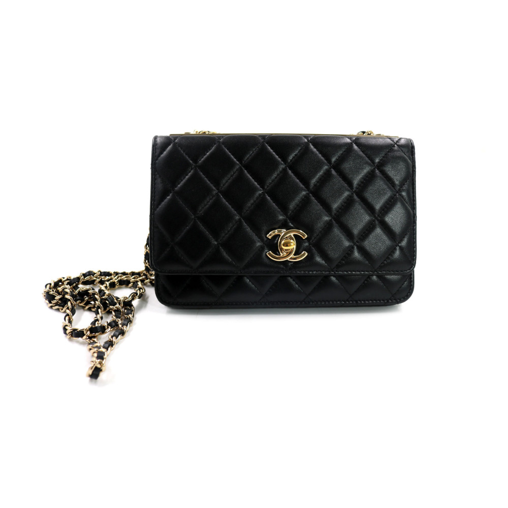 Chanel Trendy Walleton a Chain Pelle Nera