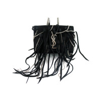 Saint Laurent Kate Pelle Scamosciata Nera