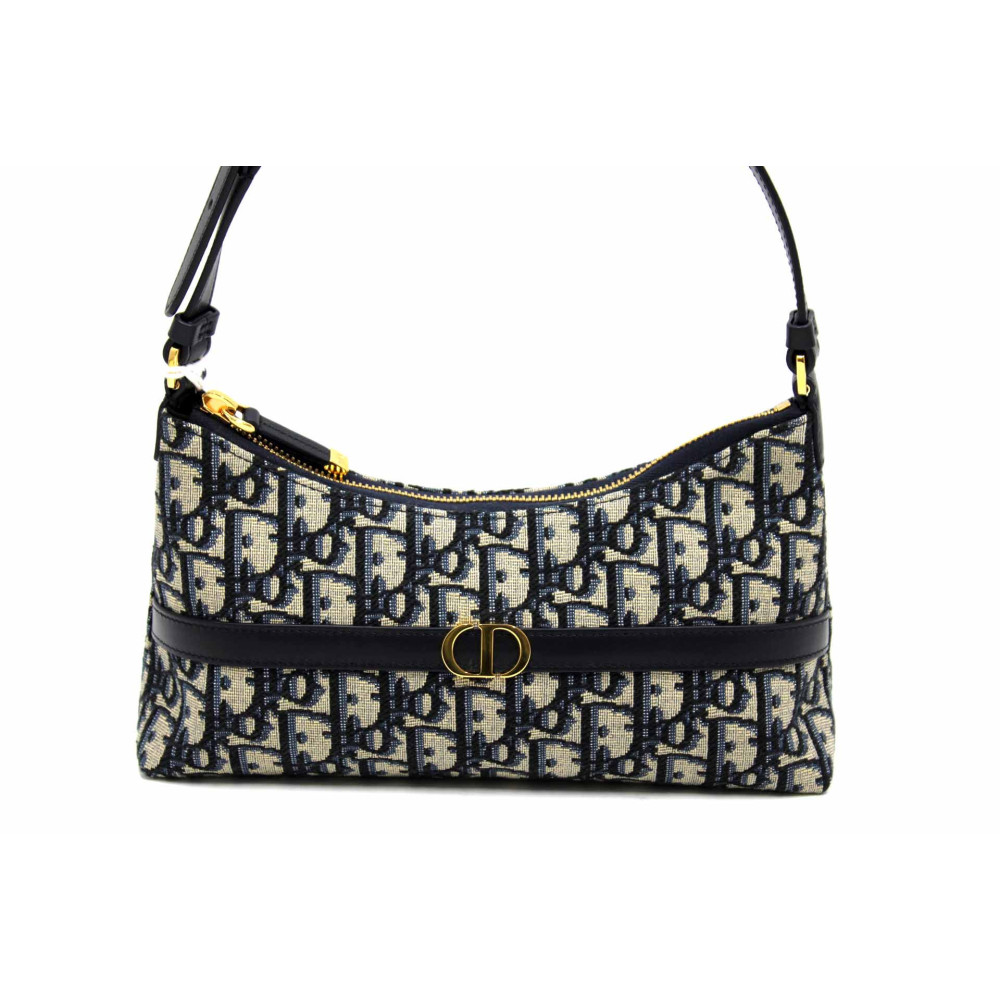 Dior Hobo 30 Tela Jacquard Blu
