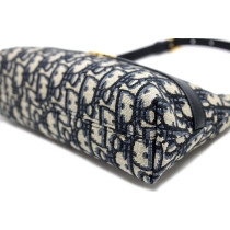 Dior Hobo 30 Tela Jacquard Blu
