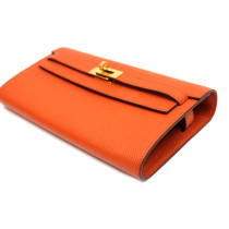 Hermes Portafoglio Kelly Pelle Arancio