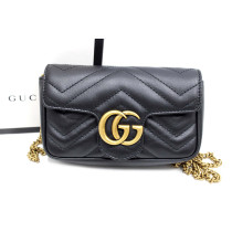 Gucci Marmont Mini Schwarzes Leder