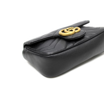 Gucci Marmont Mini Schwarzes Leder