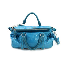 Miu Miu Bow Bag Pelle Turchese