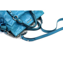 Miu Miu Bow Bag Pelle Turchese