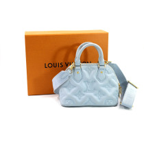 Louis Vuitton Alma BB Calfskin Bubblegram Leder Ice Blue