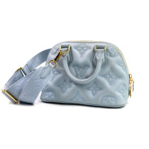 Louis Vuitton Alma BB Calfskin Bubblegram Cuir Bleu Glacé
