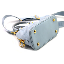 Louis Vuitton Alma BB Calfskin Bubblegram Leather Ice Blue