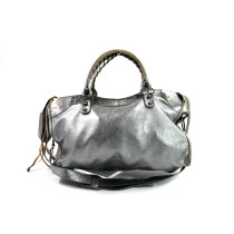 Balenciaga City Leder Silber