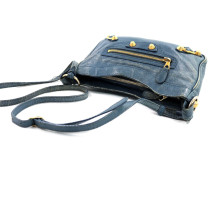 Balenciaga City Mini Cuir Bleu