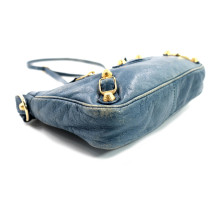 Balenciaga City Mini Cuir Bleu