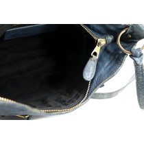 발렌시아가 시티 미니 블루 가죽