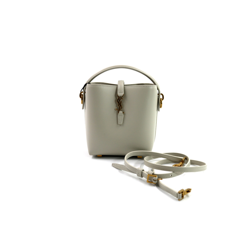 Saint Laurent Le 37 Kreideweißes Leder