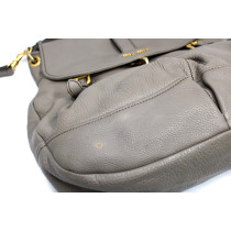 Miu Miu Shopping Pelle Tortora