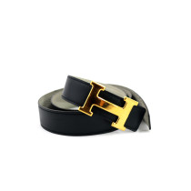 Hermes Cintura Pelle Nera e Ghiaccio