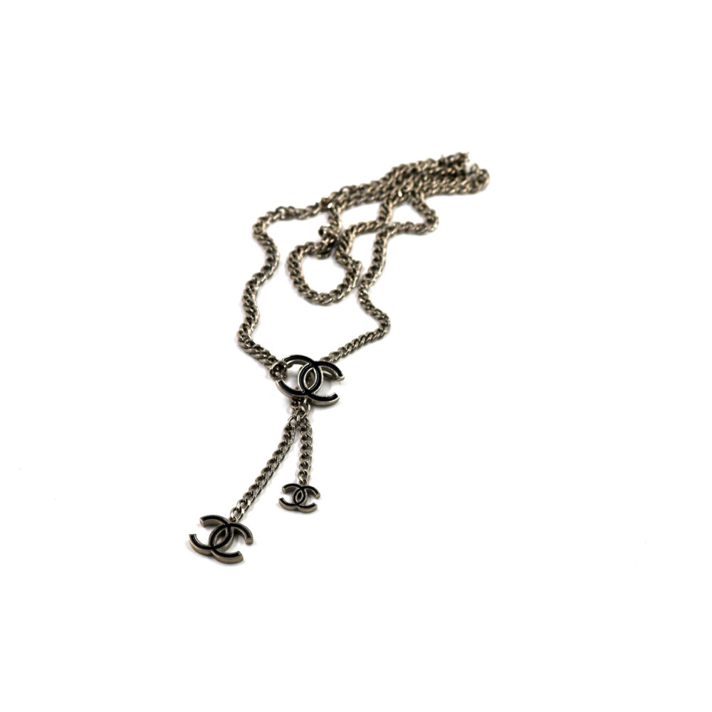 Chanel Cintura Collana Acciaio Argento