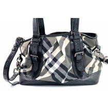 Burberry Tote Lowry Check Grigio