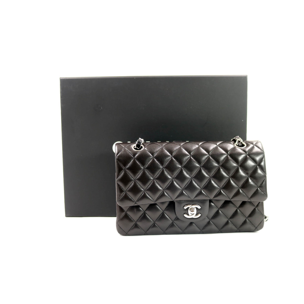 Chanel Classic Double Flap Schwarzes Caviar-Leder