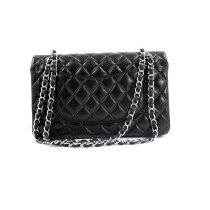 Chanel Classic Double Flap Media Pelle Nera