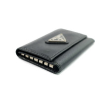 Prada Portachiavi Pelle Saffiano Nera