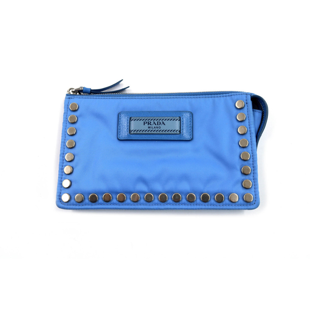 Prada Pochette Nylon Azzurro