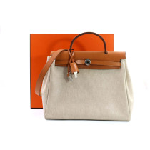 Hermes Herbag Tessuto Corda e Nero