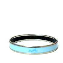 Hermes Bracciale Metallo e Smalto Azzurro
