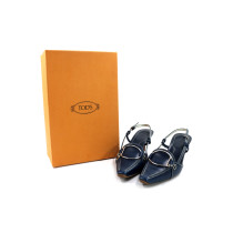 Tod's Sling Back Pelle Blu