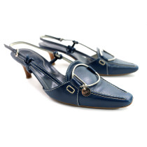 Tod's Sling Back Pelle Blu