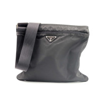 Prada Tracolla Tela Vela Nera