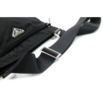 Prada Tracolla Tela Vela Nera